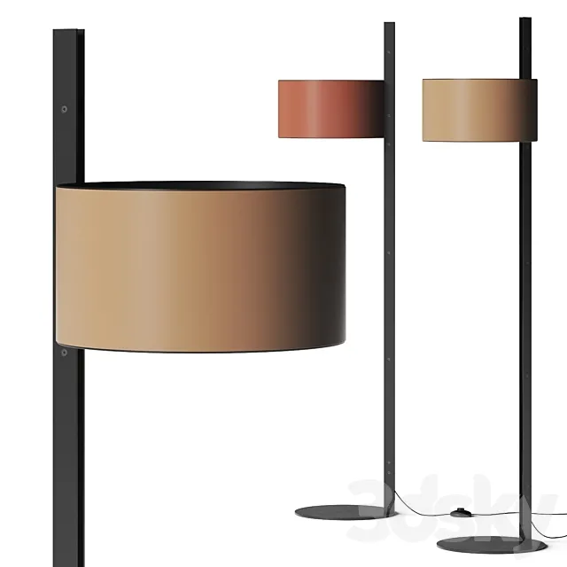 Oluce Parallel 396 Floor Lamp 3DModel
