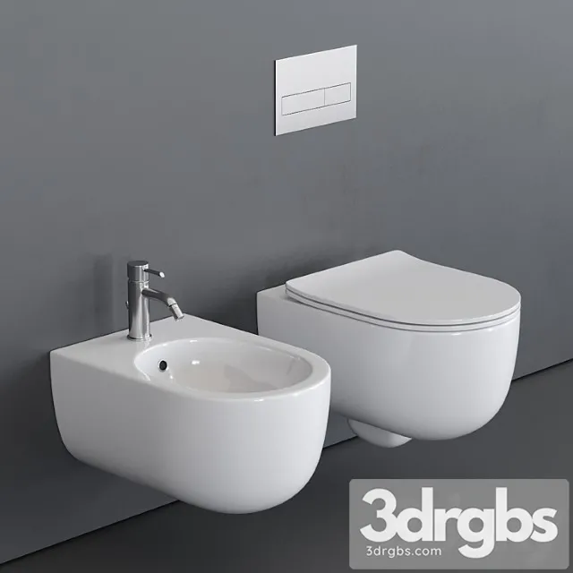 Olympia Ceramica Milady Wall Hung WC 3D Model Free