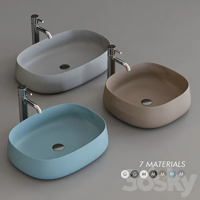 Olympia Ceramica Paddle Washbasin 3DModel