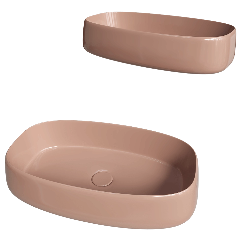 Olympia Ceramica - Washbasin Wave 40x70 3D Model