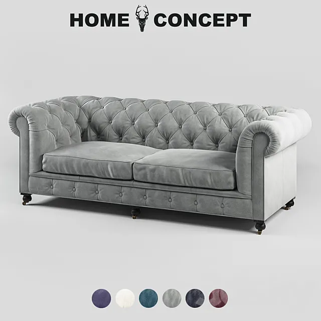 OM 2.5-seat Kensington sofa fabric trim Kensington 2.5 Seater 3D Model