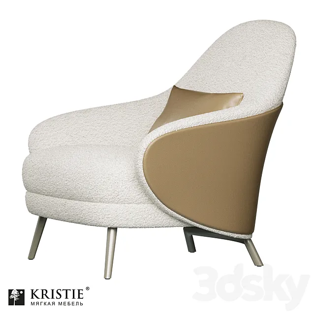 OM armchair KRISTIE mebel Hudson-19 3D Model