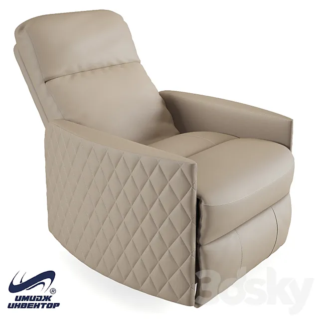 OM Armchair-recliner "Brighton" with stitching 3D Model