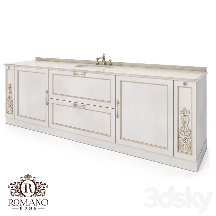 (OM) Bathroom Vanity Nicole Light Romano Home 3D Model