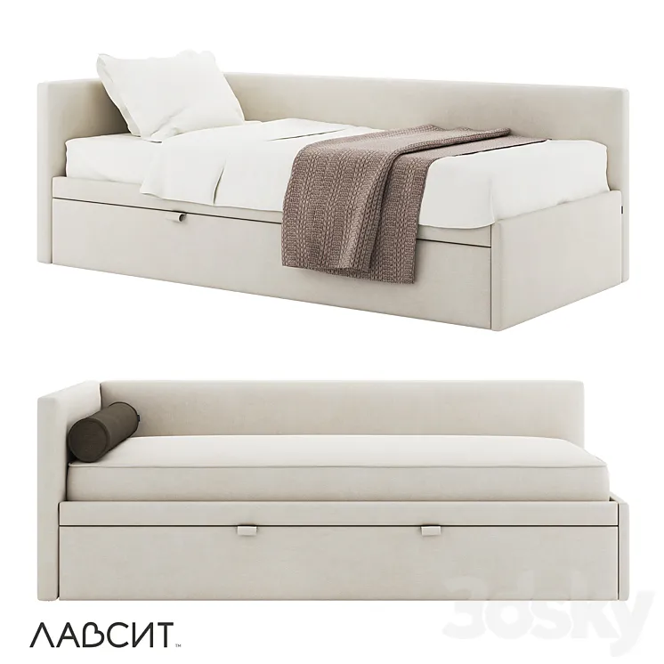 OM bed Leo (1 armrest) 3D Model Free