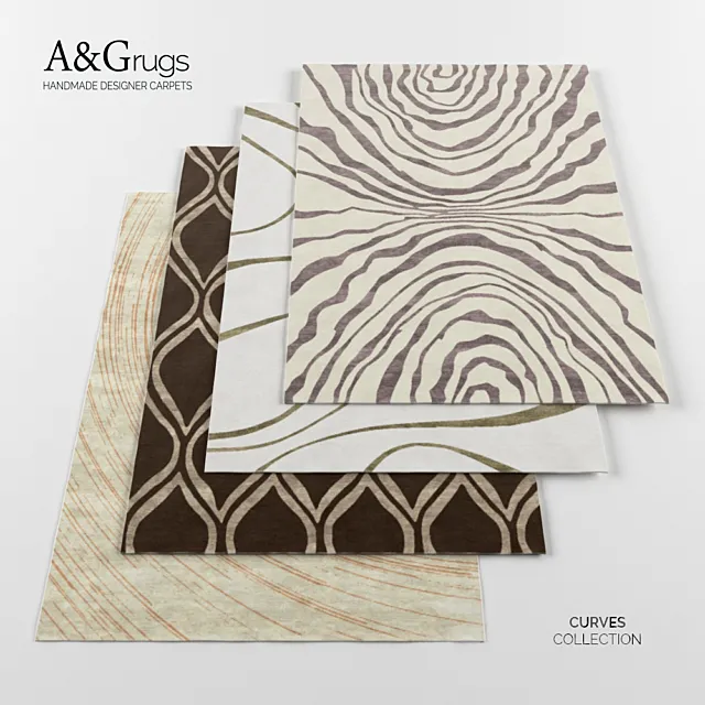 (OM) Carpets A & G Rugs - Curves collection (part 2) 3D Model