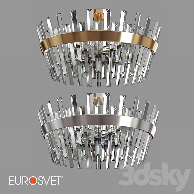 OM Ceiling chandelier with crystal Eurosvet 10111_8 Steccato 3DModel