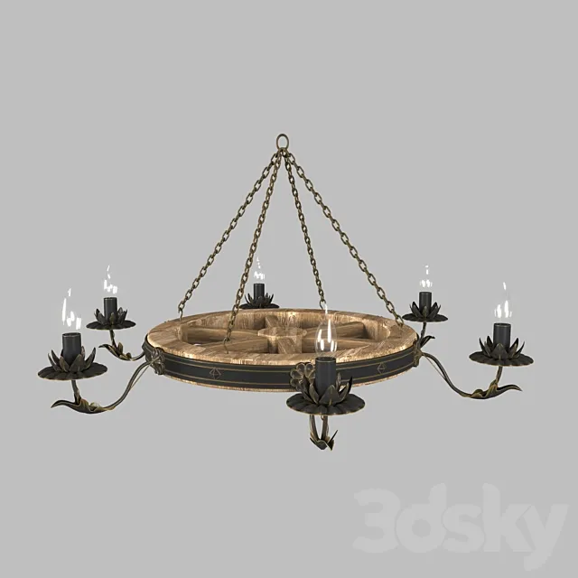 OM Chandelier Дль.рф "Chandelier wheel 50cm" 3D Model