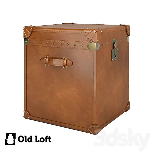 OM Chest Zorro Cow Leather and Canvas 3D Model