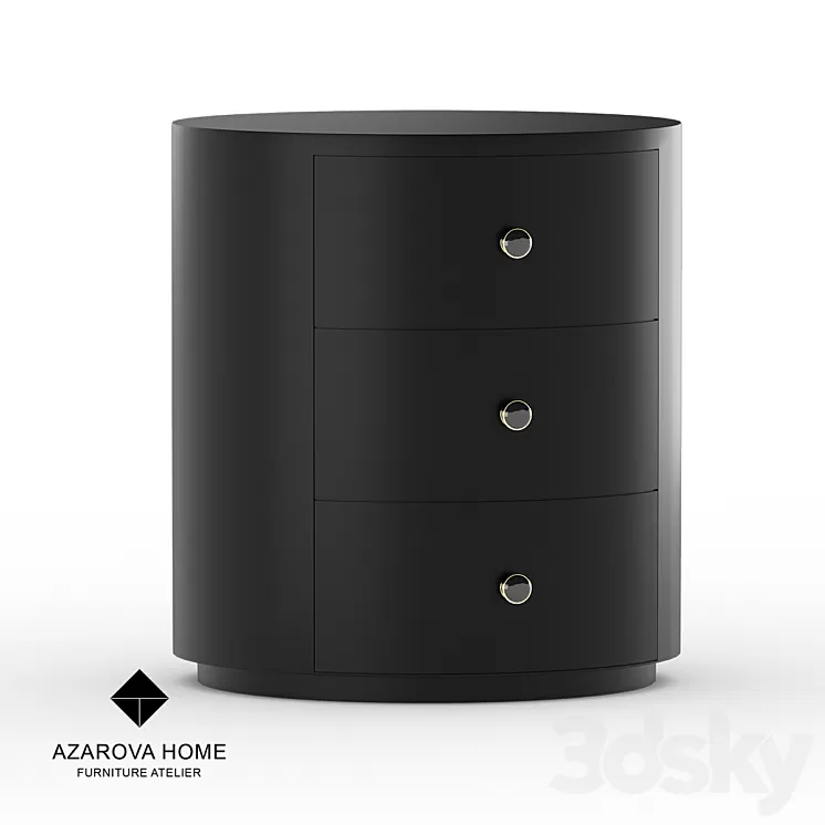 OM Curbstone Azarova Home bedside table Miro 3D Model