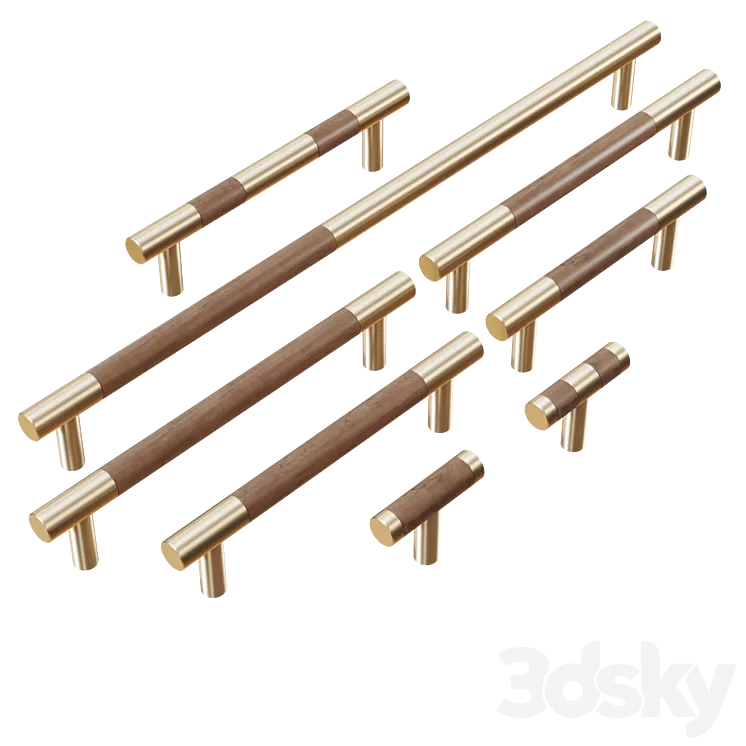 OM Handle furniture bracket brand Push-Pull 3D Model