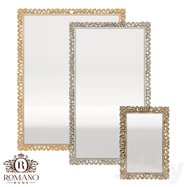 (OM) Jacqueline mirror any size Romano Home 3DModel