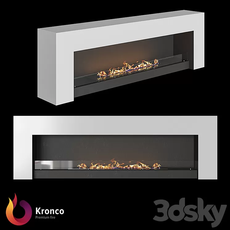 OM - Outdoor biofireplace Kronco Line 3D Model