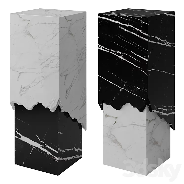 "OM PEDESTAL MARBLE ""ANTIK""" 3D Model