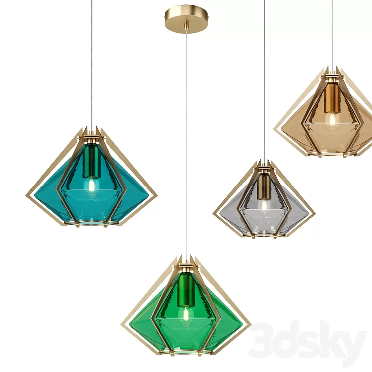 OM Pendant lamp Indigo Vista 11012/B/1P 3D Model