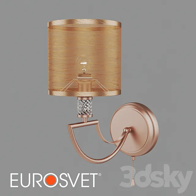 OM Sconce with lampshade Eurosvet 60099_1 Licata 3D Model