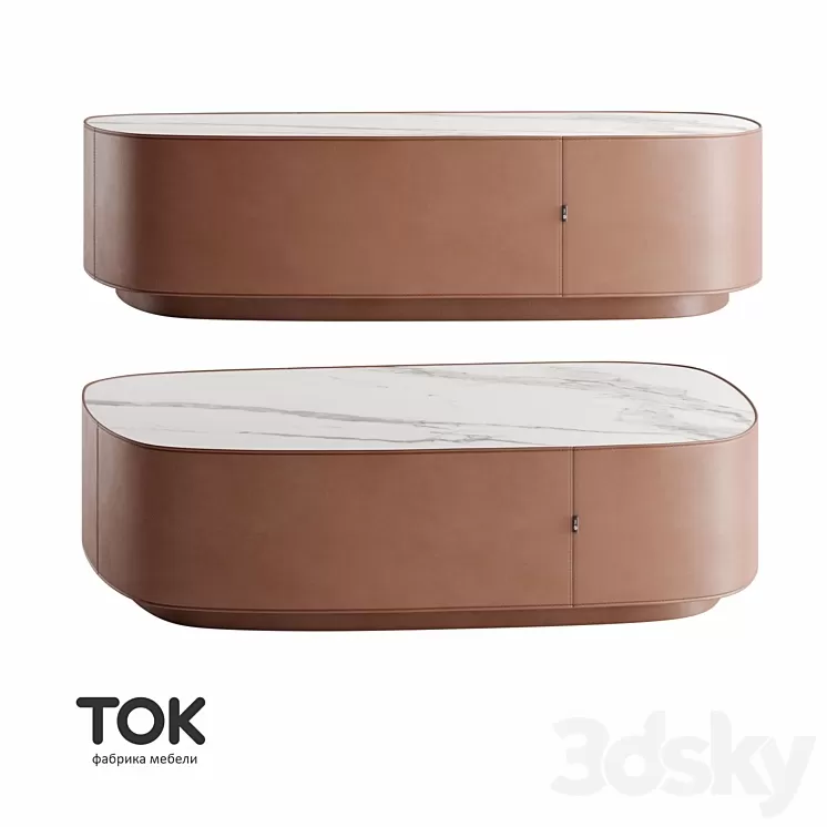 "OM Series of Tables ""Glyba"" Tok Furniture" 3D Model