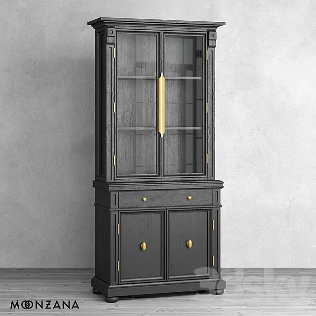 OM Sideboard Oldfashion 1 section Moonzana 3D Model