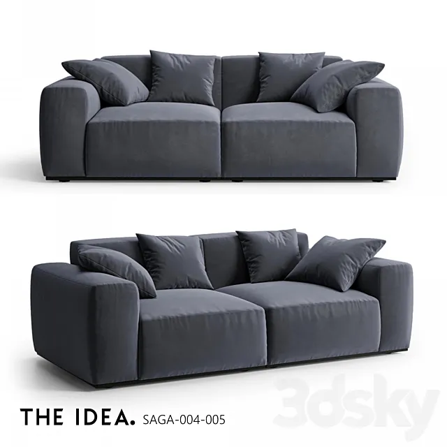 OM THE-IDEA modular sofa SAGA 004-005 3D Model