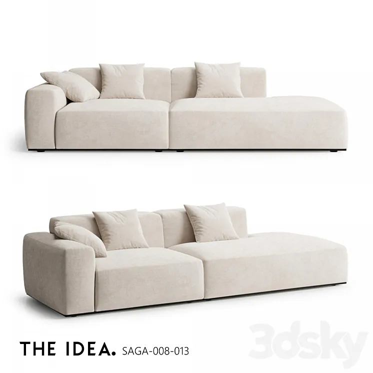OM THE-IDEA modular sofa SAGA 008-013 3D Model Free