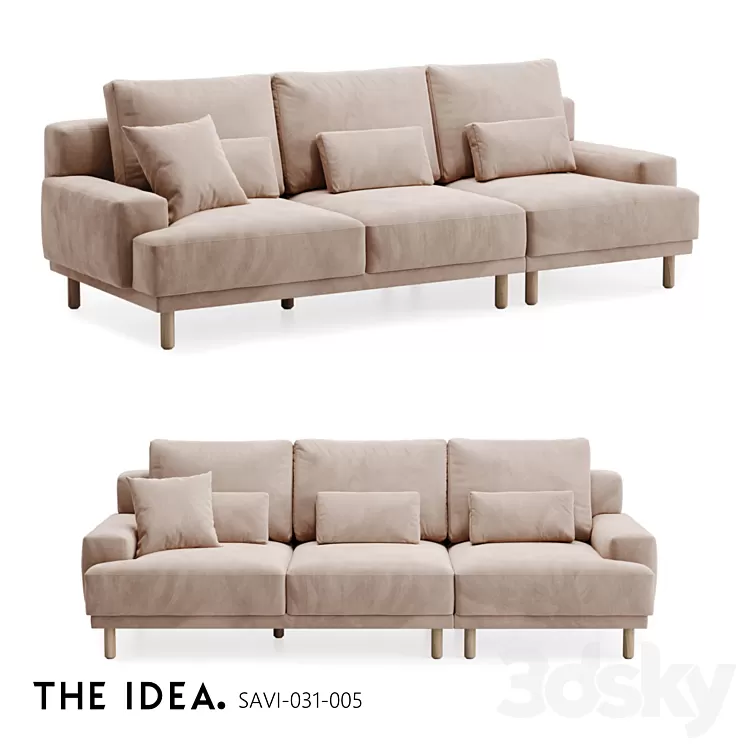 OM THE-IDEA modular sofa SAVI 031-005 3D Model Free