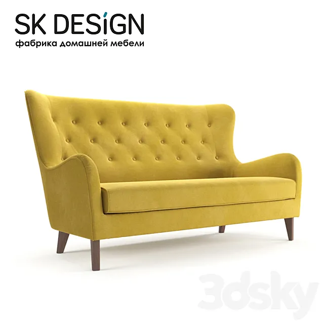 OM Triple couch Montreal ST 156 3D Model