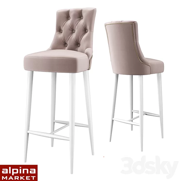 OM Upholstered bar chair ASHLEY 3D Model