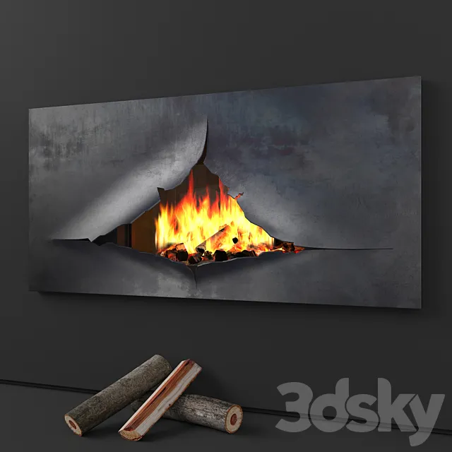 Omegafocus fireplace. Focus 3DModel