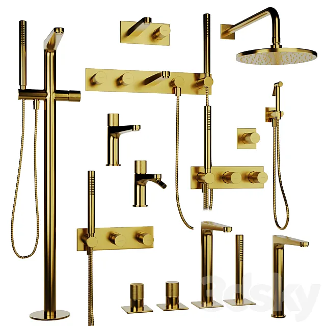 Omnires bathroom faucet set 3D Model