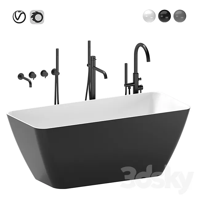 Omnires Parma Bath 3D Model