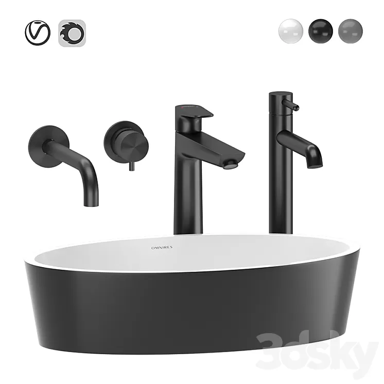 Omnires Siena Washbasin 2 3D Model