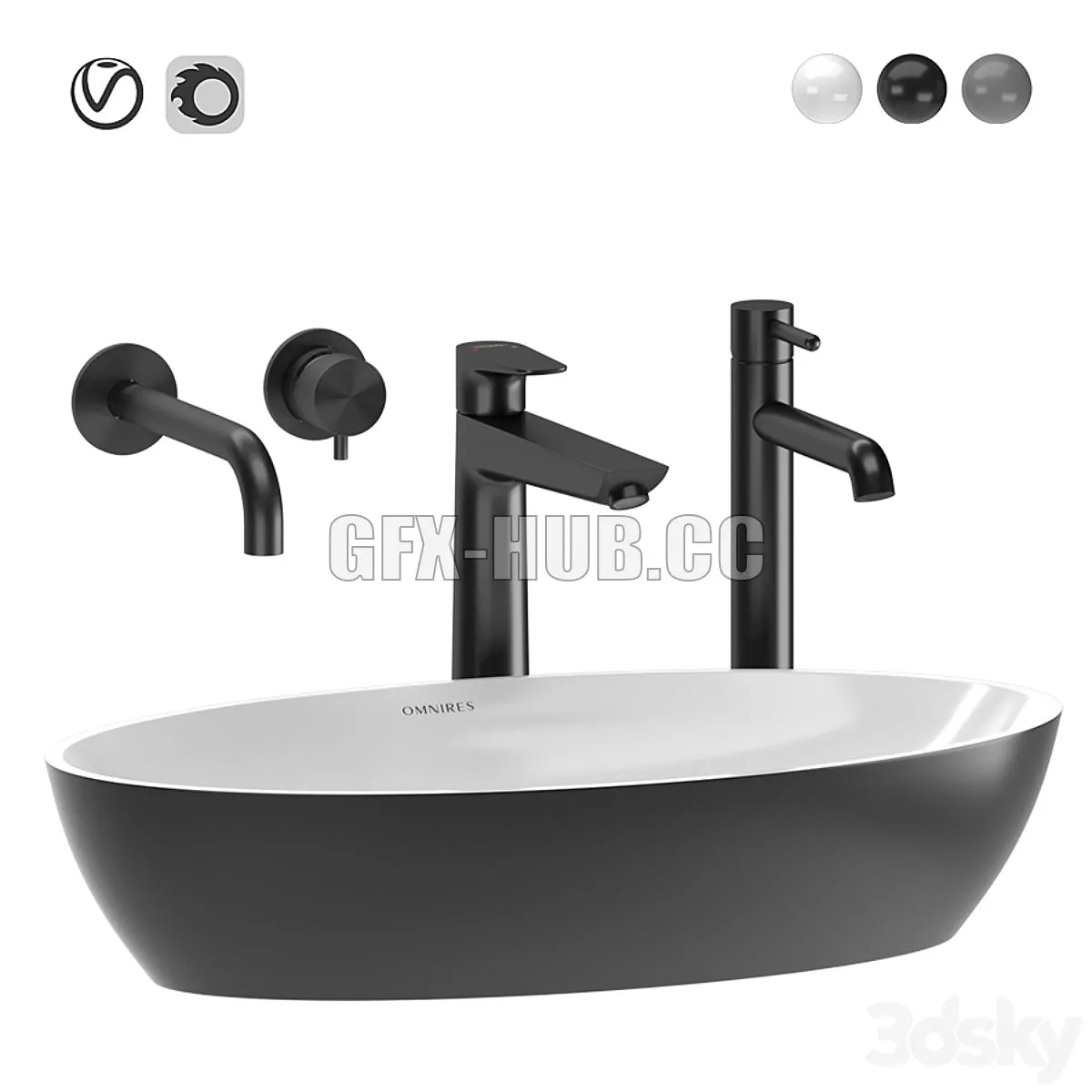 Omnires Siena Washbasin 3D Model