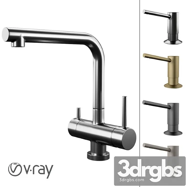 Omoikiri Takamatsu and Dispenser Om 02 3D Model Free