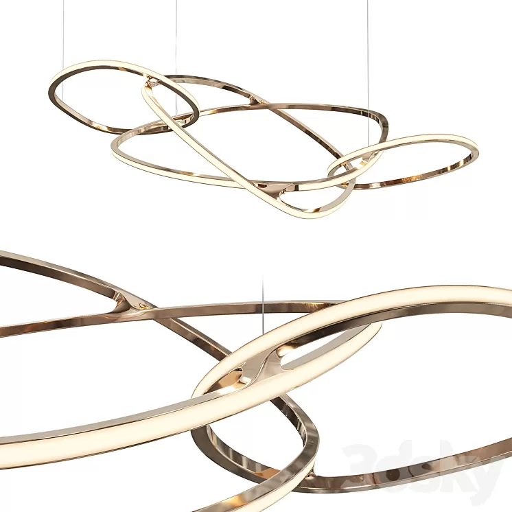 On it Goes II_ Suspended Light Sculpture by NIAMH BARRY 2020 3D Model