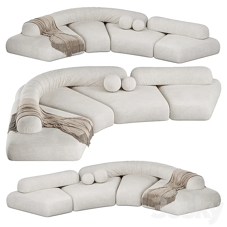 On The Rocks Sofa 3D Model Free