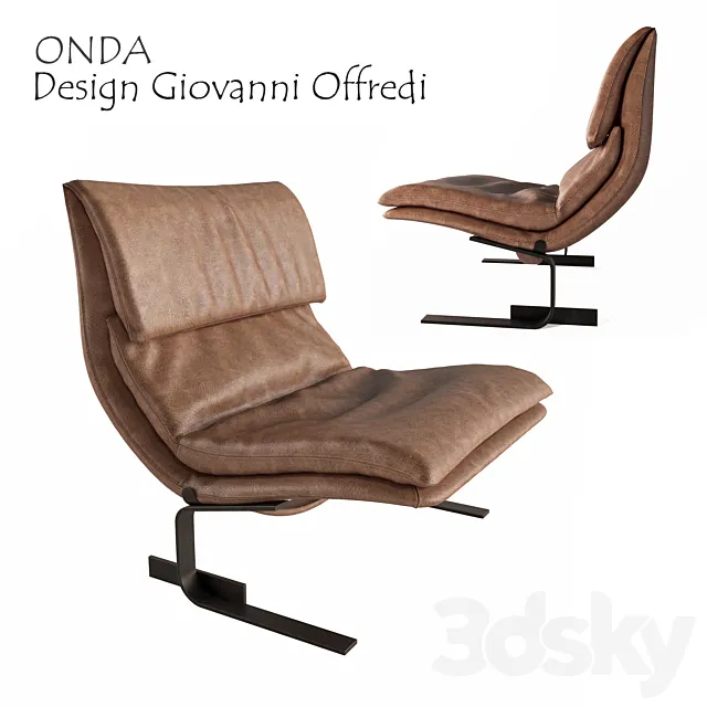 Onda Chair. Saporiti italia 3D Model
