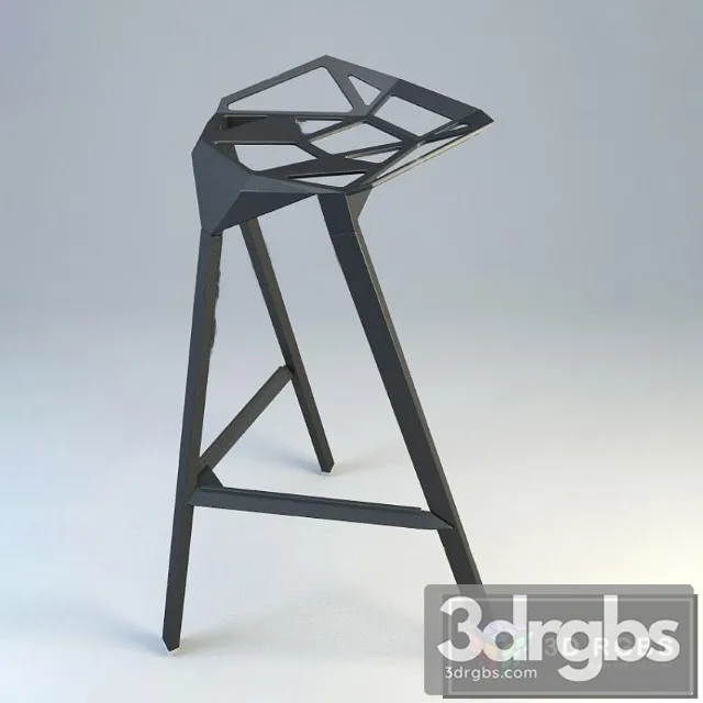 One Konstantin Grcic Chair Bar 3D Model Free