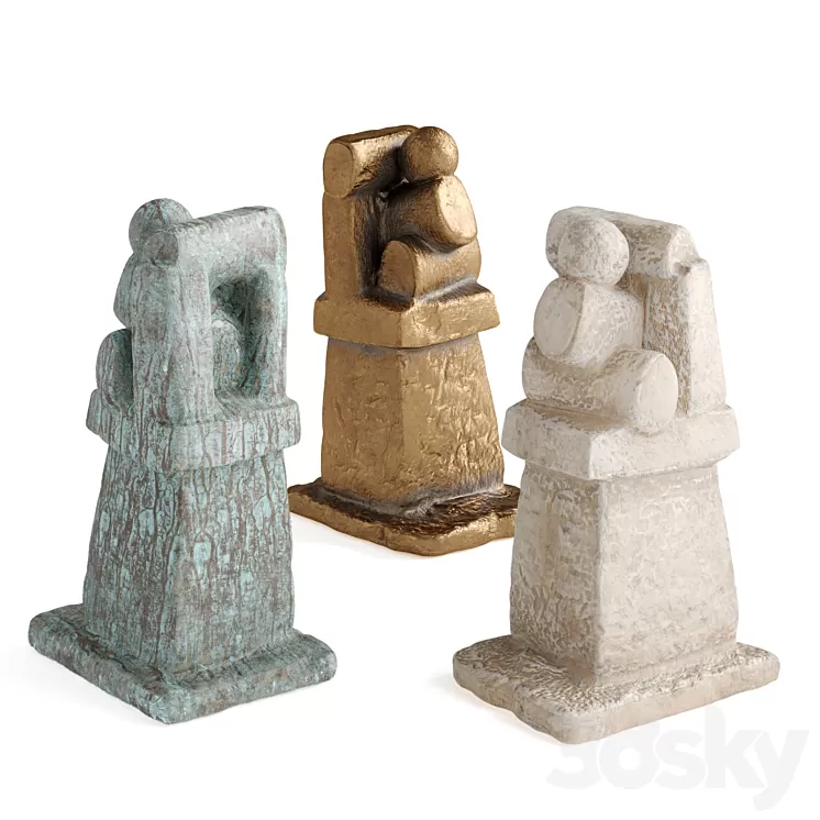 Сonstraction figure sculpture 3D Model Free