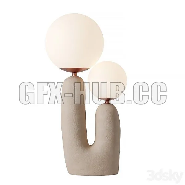 Oo Smooth Table Lamp Contemporary Hand 3D Model