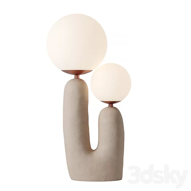 Oo Smooth Table Lamp – Contemporary Hand 3D Model