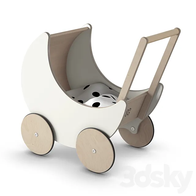 Ooh Noo Toy Pram 3D Model