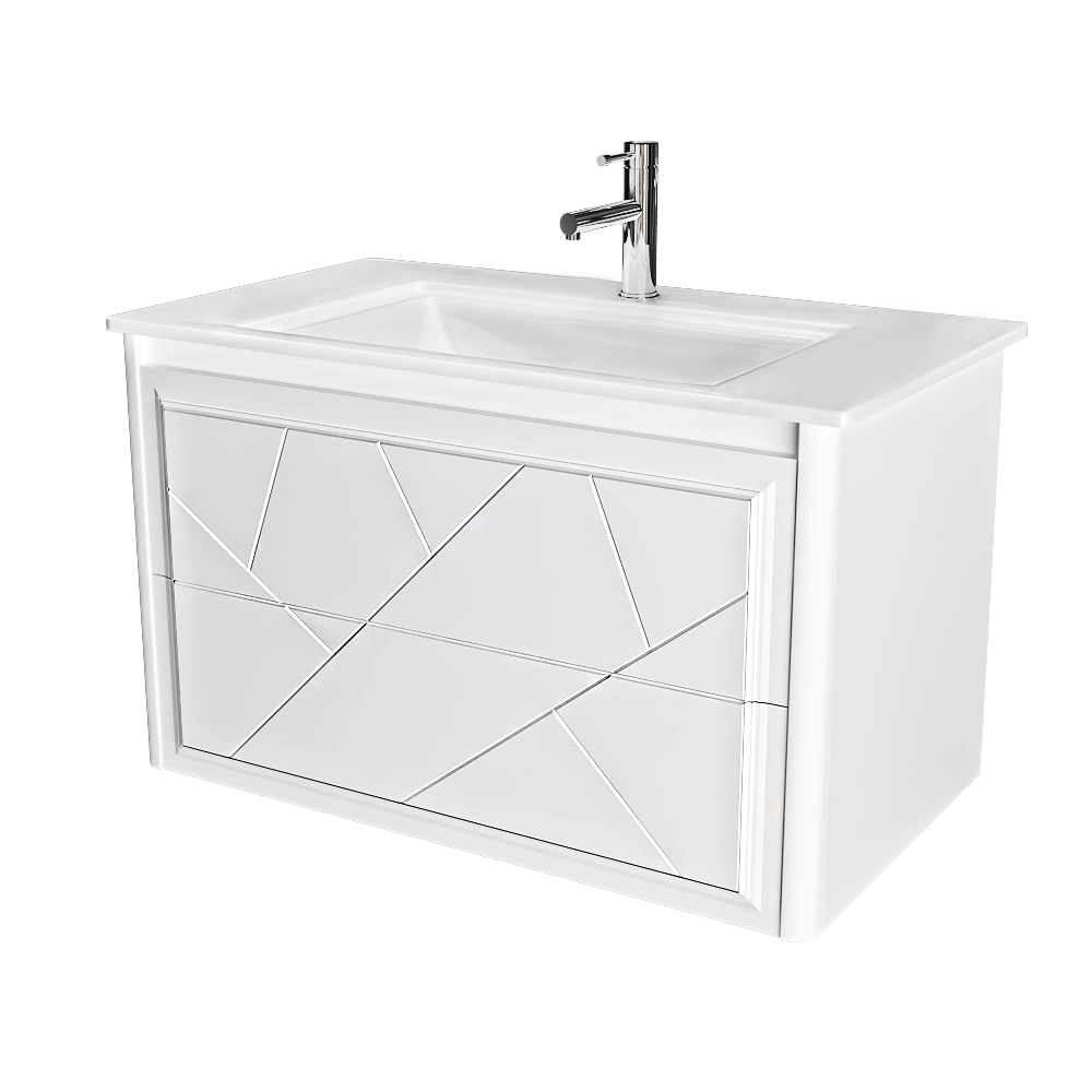 Opadiris - Cabinet with sink Luigi 70 cm white 3D Model