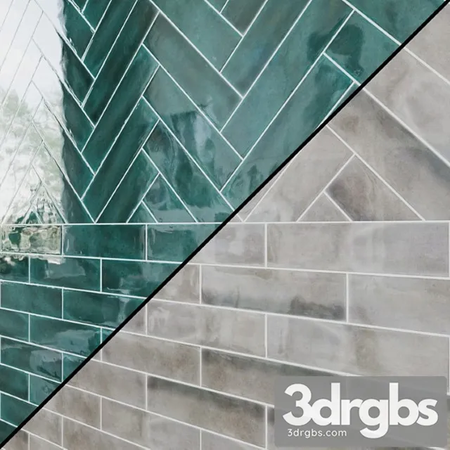 Opal Collection Rustic Style Ceramic Tiles 7 5 30 Brick 3D Model Free