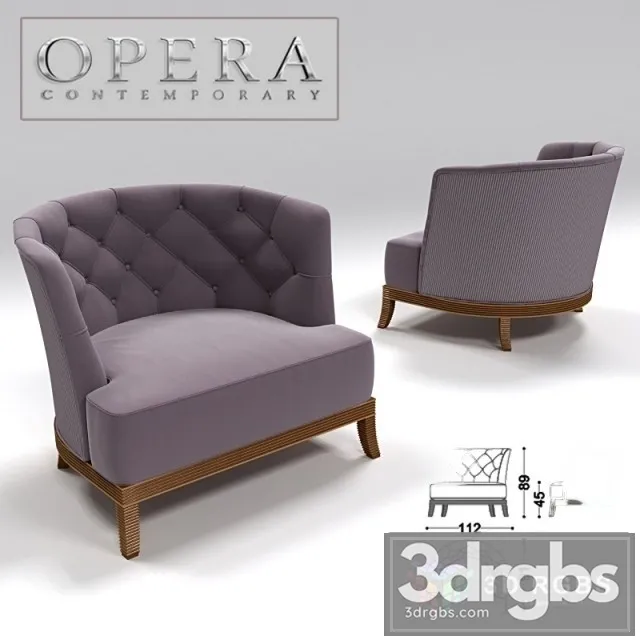 Opera Contemp Parsifal Armchair 3D Model Free