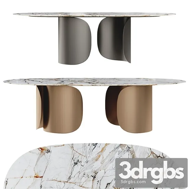 Opera Oscar Ovale Dining Table Set 3D Model Free