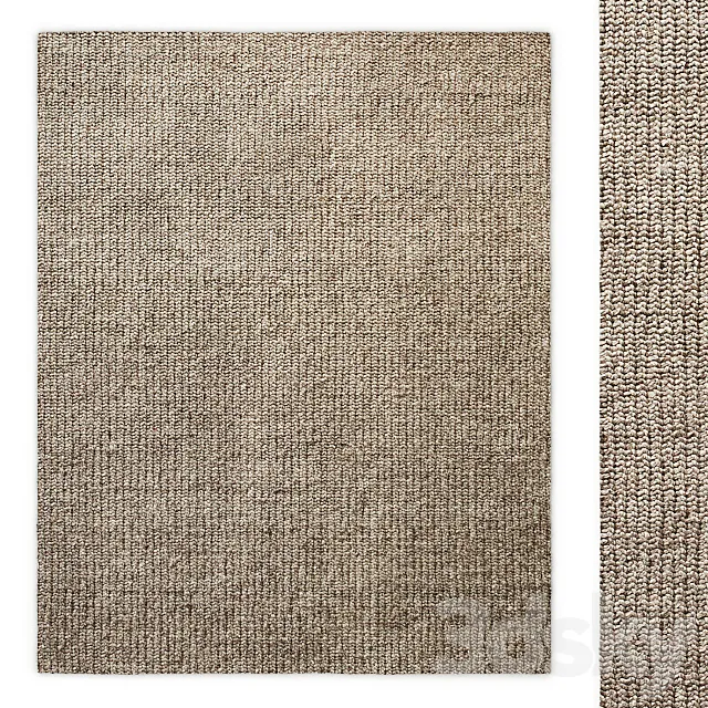 Ora Hand-Braided Rug RH 3D Model