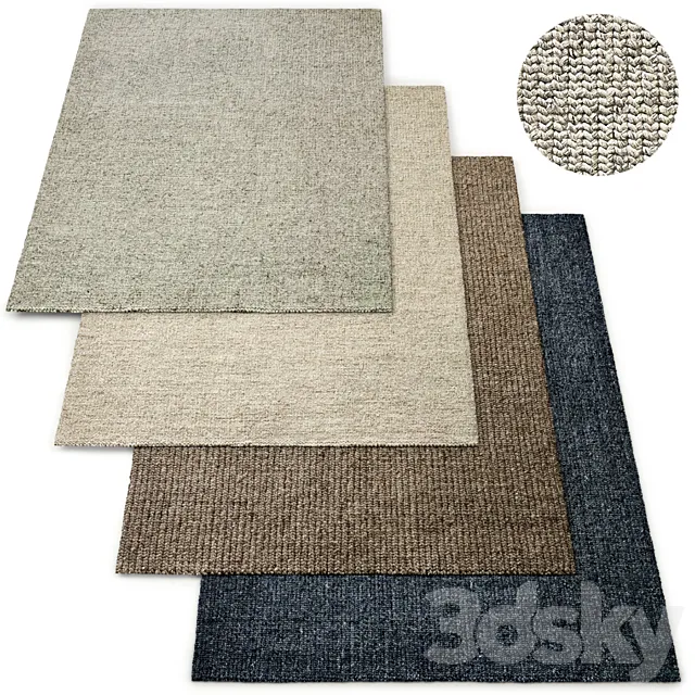 Ora Hand-Braided Rug RH Collection 3DModel