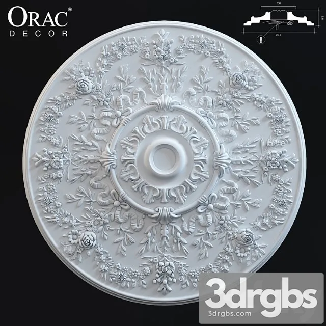 Orac Decor R64 Ceiling Rose 3D Model Free