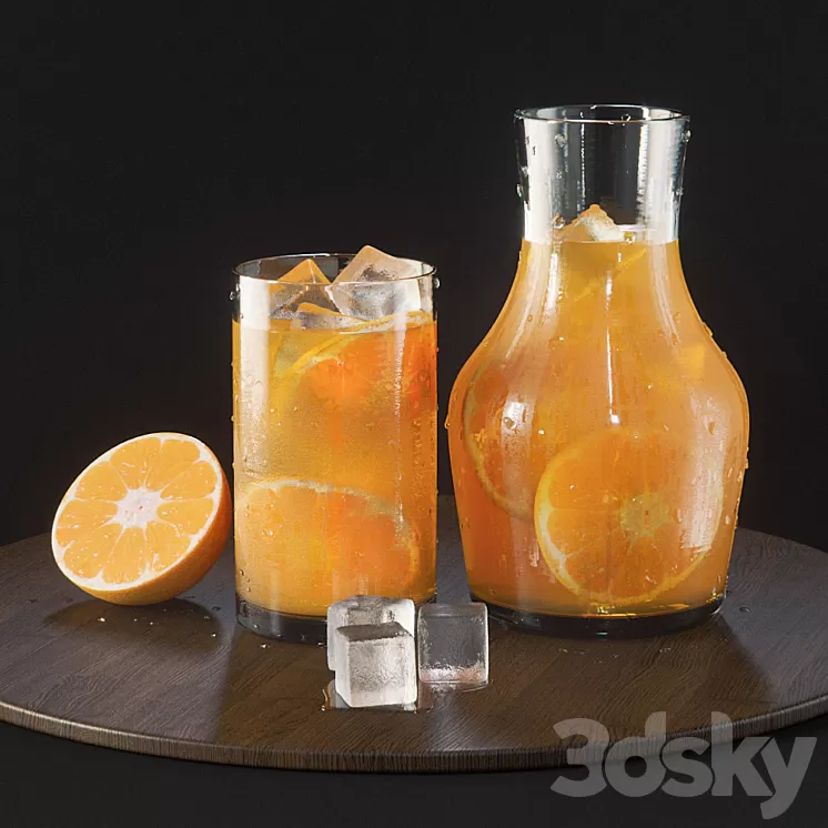 Orange lemonade 3D Model
