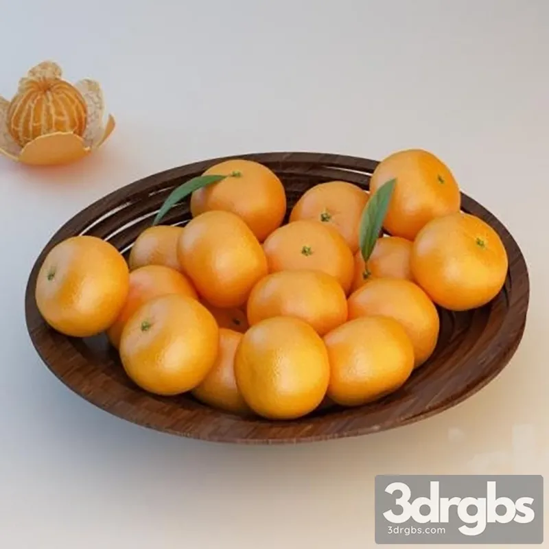 Orange Plate 3D Model Free